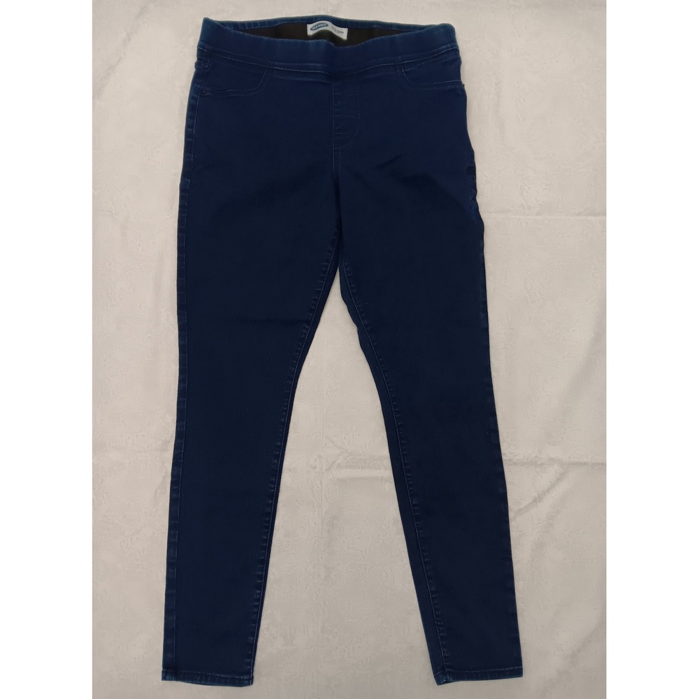 Old Navy Super Skinny Mid-Rise Dark Wash Pull-On Jeggings Size 14 Long